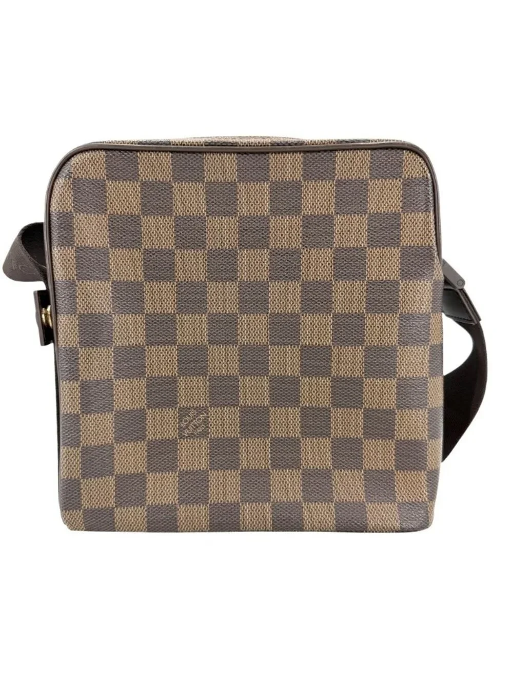 Louis Vuitton Shoulder Bag Olaf PM Crossbody Damier Canvas Brown Gold